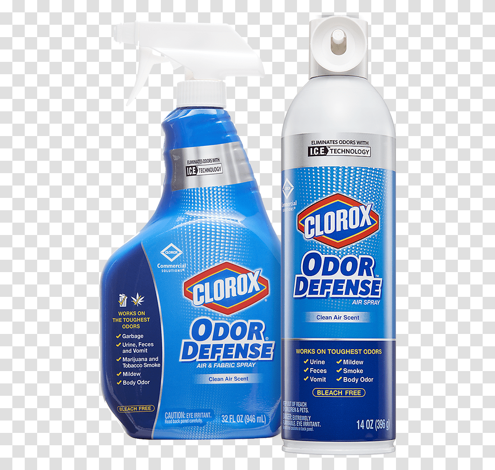 Clorox Odor Defense Spray, Bottle, Label, Shampoo Transparent Png