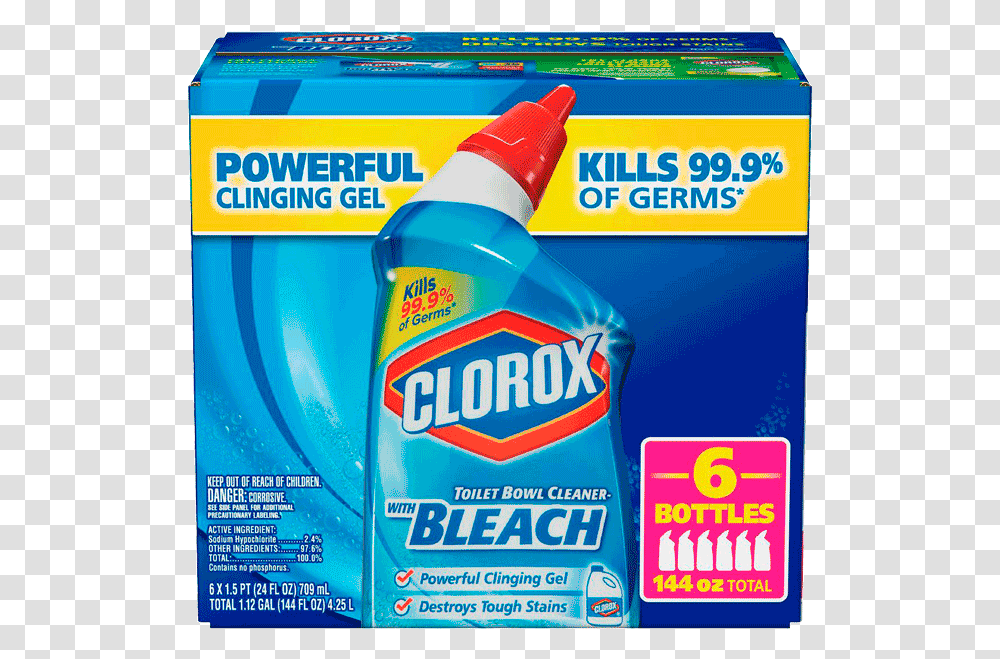 Clorox Toilet Bowl Cleaner With Bleach, Cosmetics, Toothpaste, Gum Transparent Png