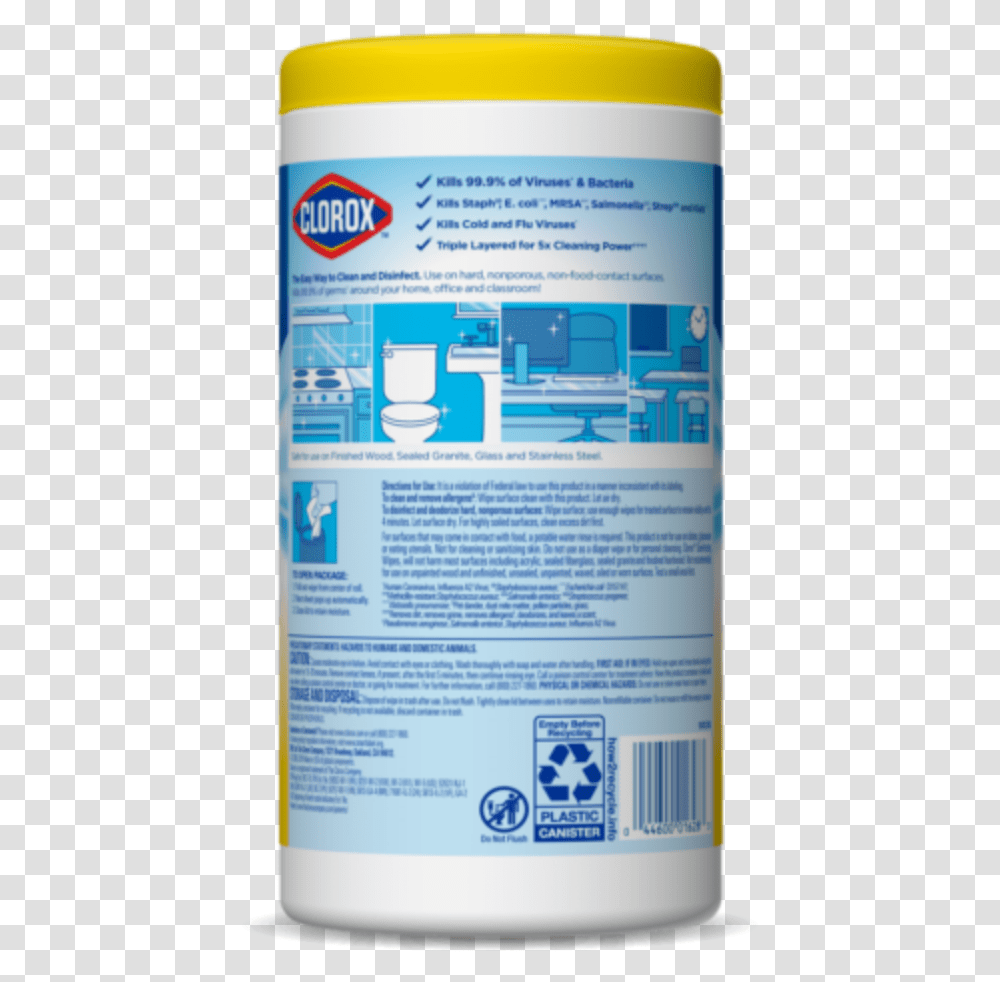 Clorox Wipes Ingredients Label, Poster, Advertisement, Flyer, Paper Transparent Png