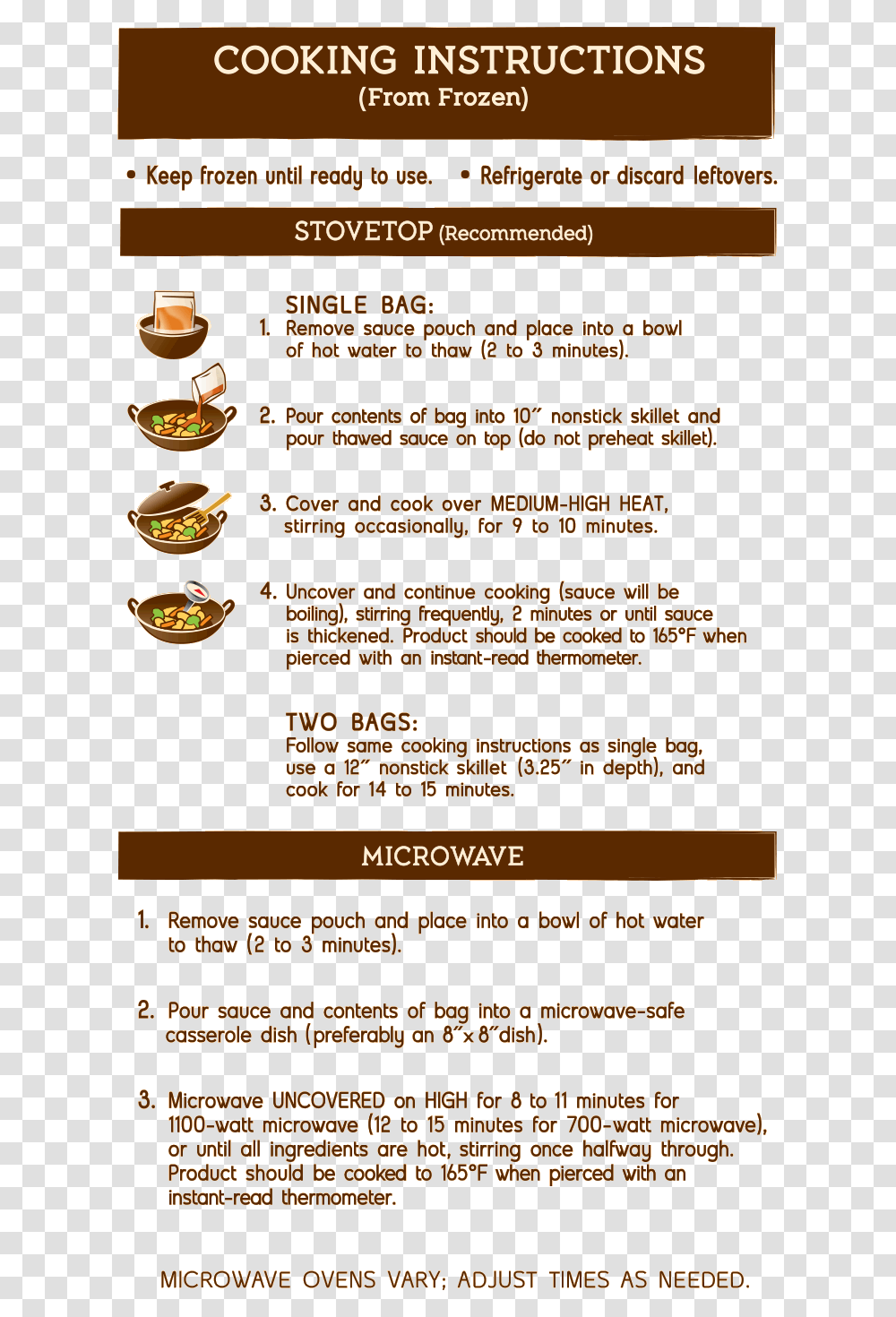 Close Cooking Instructions Nutrition Instructions Ivory, Menu, Advertisement, Paper Transparent Png