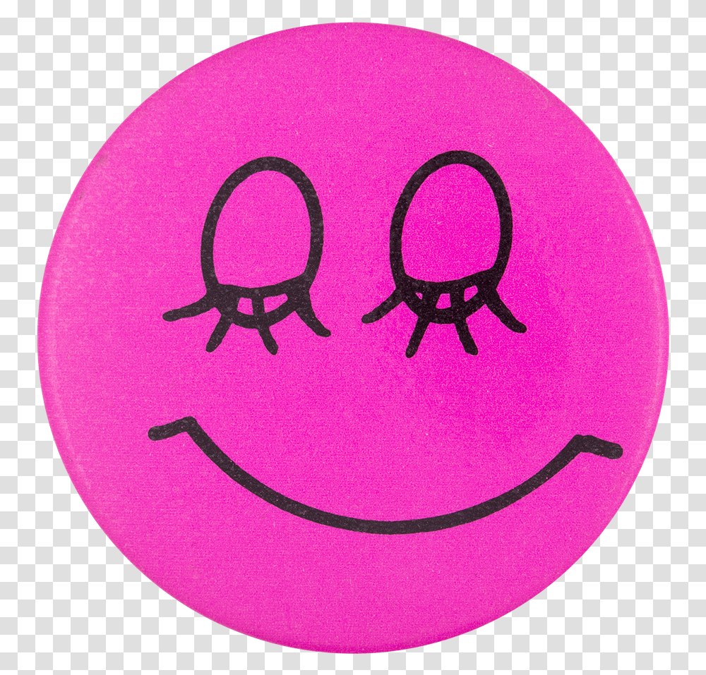 Closed Eyes Pink Smiley Circle, Rug, Logo, Trademark Transparent Png
