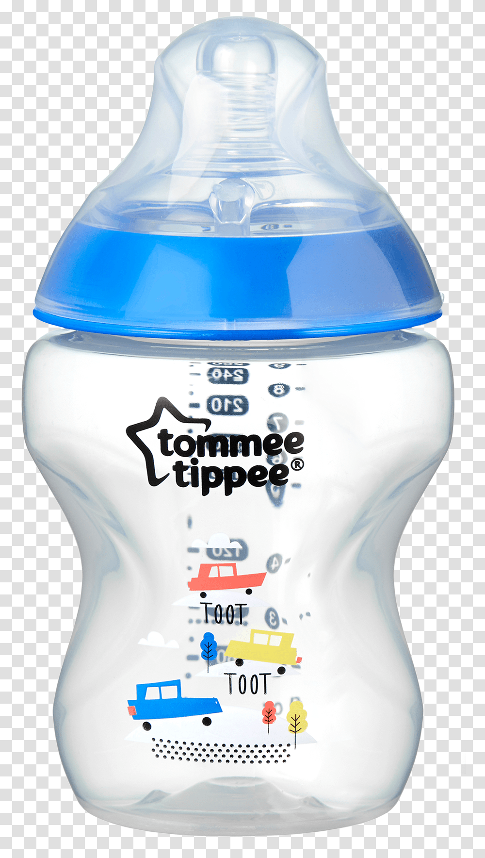 Closer To Nature Decorated Baby Feeding Bottles Blue Tommee Tippee Bottles, Label, Cup, Jar Transparent Png