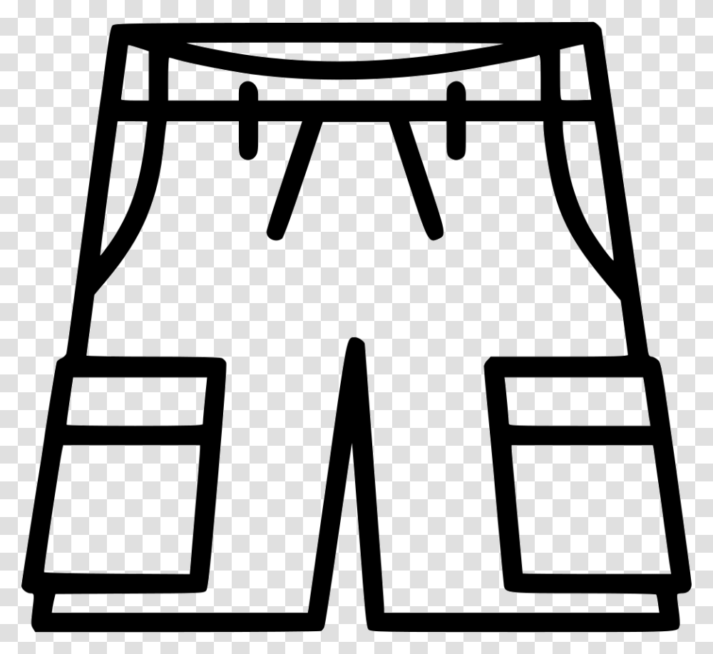 Cloth Dressing Fashion Men Short Pants Short Pants Icon, Stencil, Plant, Hedge Transparent Png