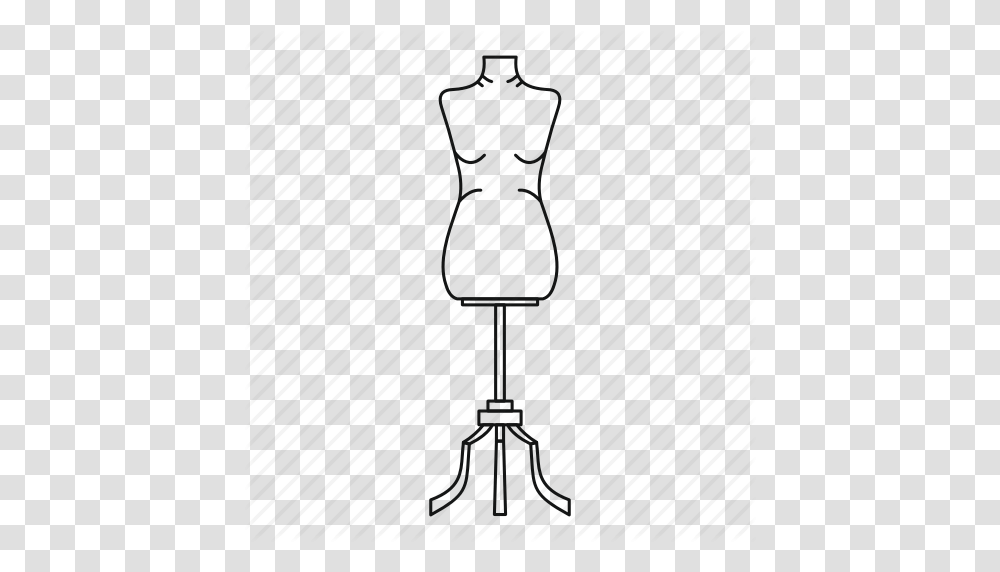 Cloth Fashion Line Mannequin Outline Sewing Tailor Icon, Silhouette, Alphabet, Plot Transparent Png