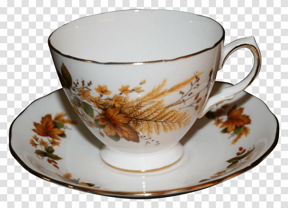 Cloth Napkins Coffee Cup Teacup Queen Anne Bone China, Saucer, Pottery, Ice Cream, Dessert Transparent Png