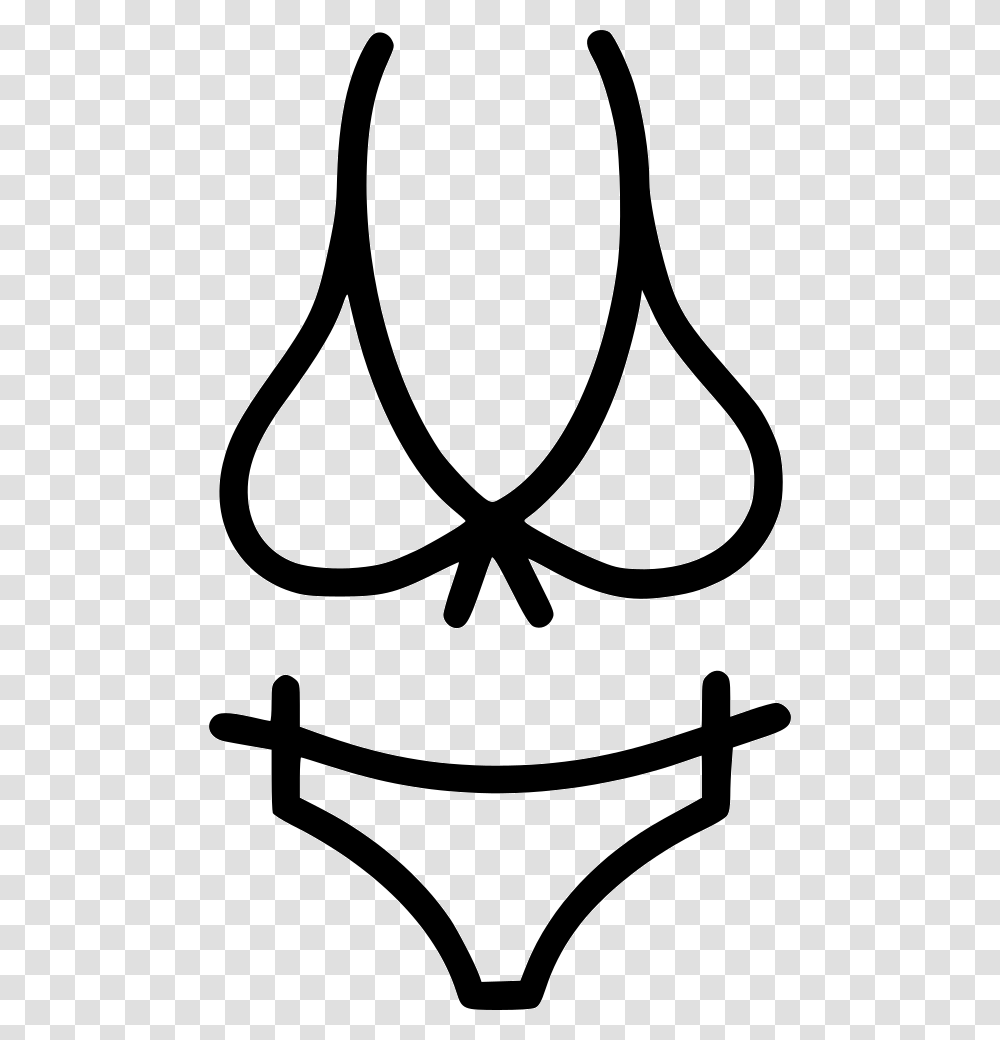 Cloth Women Bra Panties Under Garments Svg, Logo, Trademark, Stencil Transparent Png