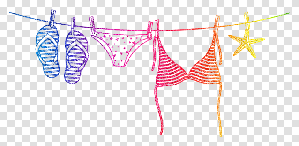 Clothes Line Bikini Summer Flip Swimsuit, Clothing, Apparel, Lingerie, Underwear Transparent Png