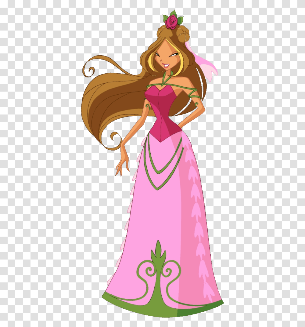 Clothing Clipart Fancy Clothes Winx Club Flora Dress, Evening Dress, Robe, Gown, Fashion Transparent Png