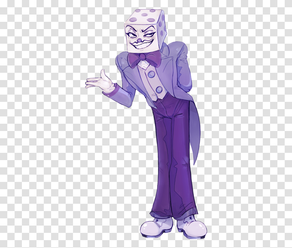 Clothing Fictional Character Purple Cartoon Violet Cuphead King Dice Human, Person, Costume, Performer, Astronaut Transparent Png