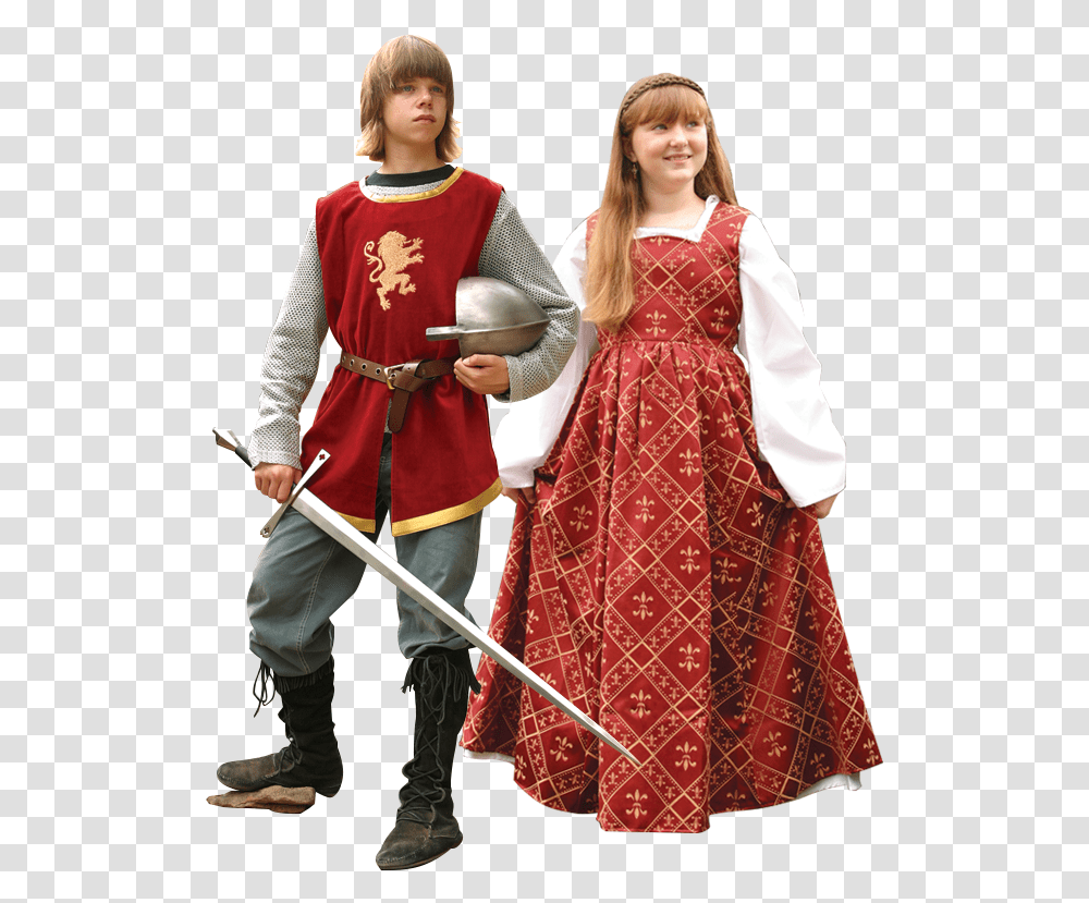 Clothing In Medieval Times, Person, Costume, Long Sleeve, Female Transparent Png