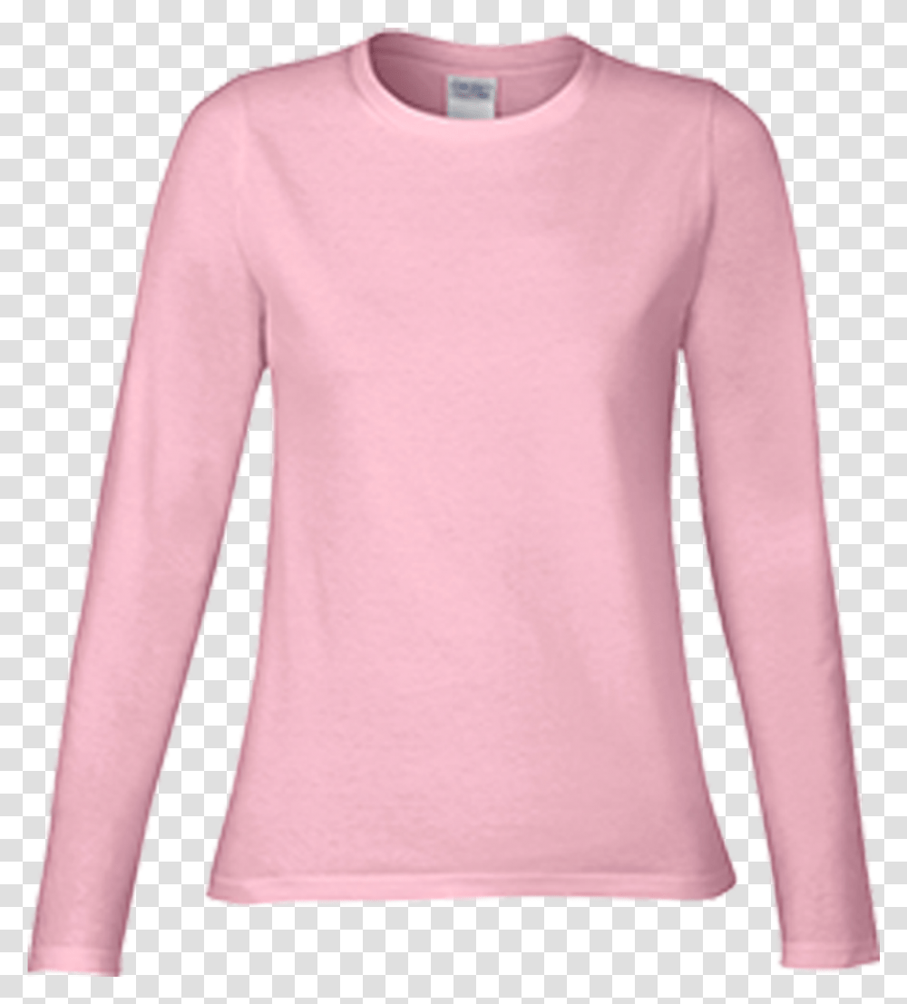 Clothingsleevet Shirtpinklong Sleeved T Shirt Women Long Sleeve Shirt, Apparel Transparent Png