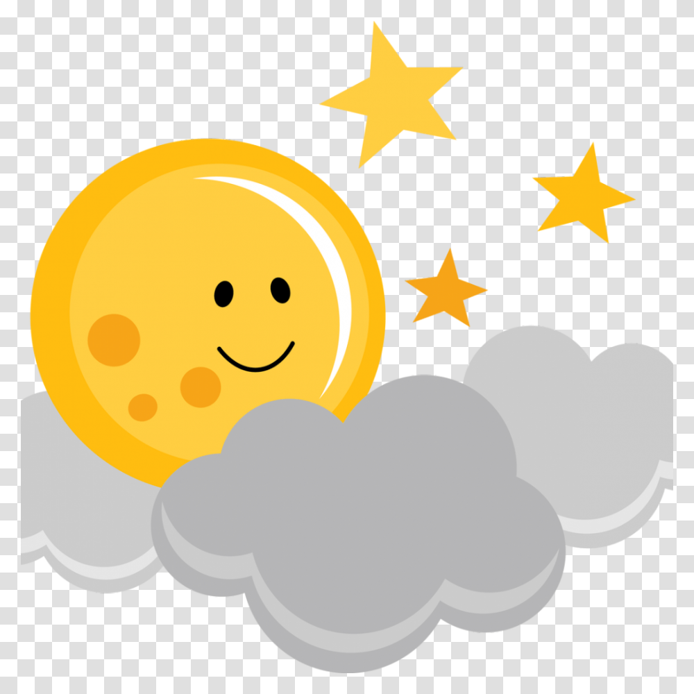 Cloud And Moon Cartoon Cute Moon Clipart, Star Symbol, Outdoors, Nature Transparent Png