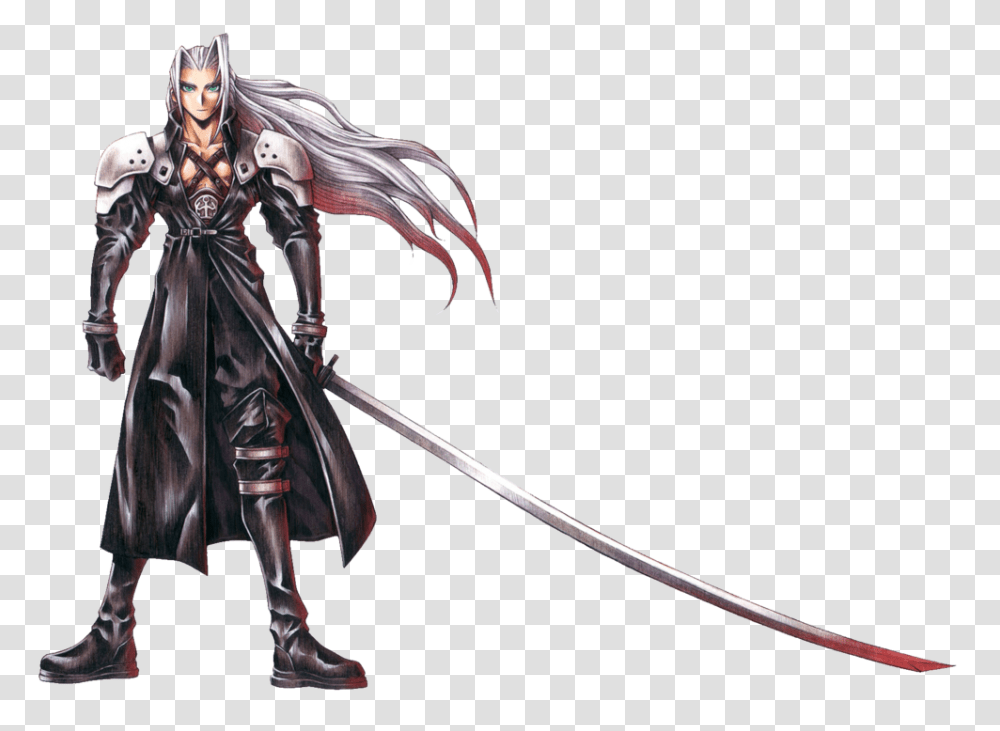 Cloud And Sephiroth In Final Fantasy Vii Lgbtq Video Game Archive, Person, Human, Samurai, Knight Transparent Png