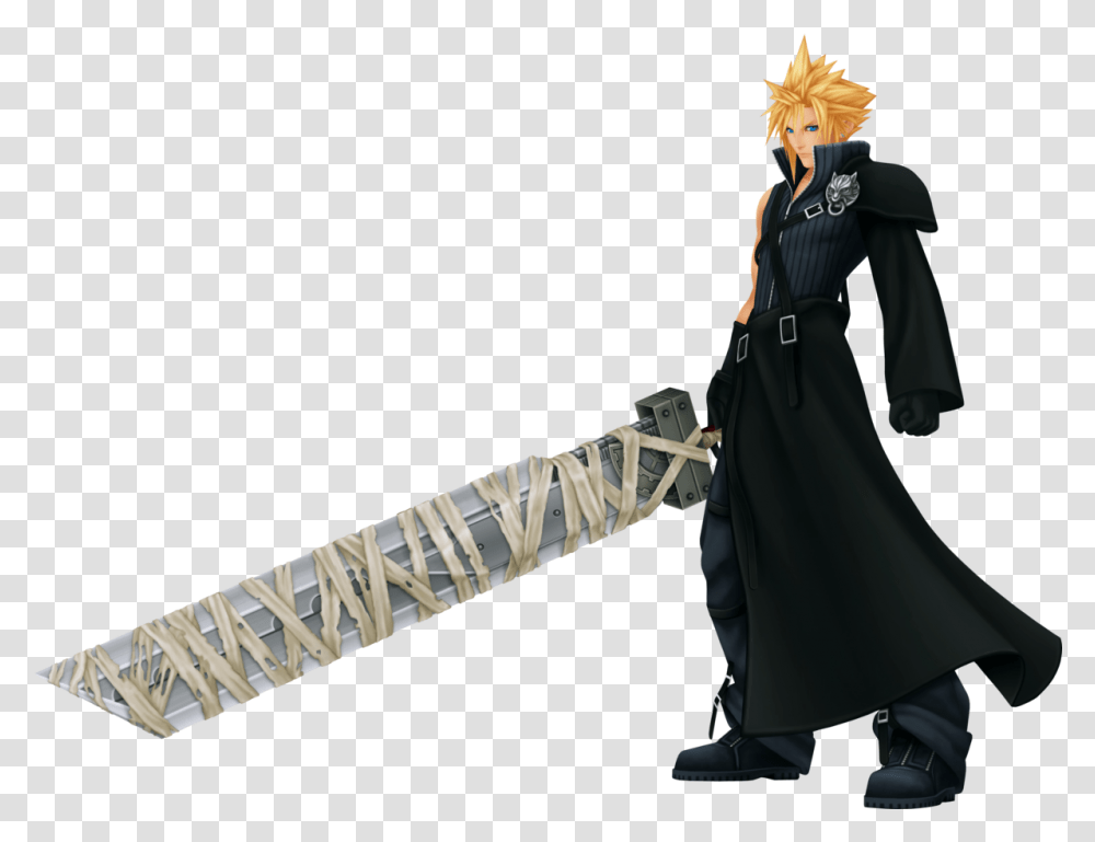 Cloud Anime With Big Sword, Clothing, Apparel, Person, Human Transparent Png