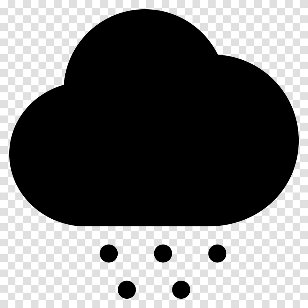 Cloud Black Storm Symbol Of Weather With Hail Dots, Silhouette, Apparel, Baseball Cap Transparent Png