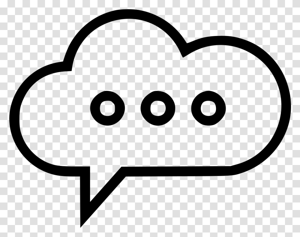 Cloud Chat Messenger Social Icon Free Download, Stencil, Label, Heart Transparent Png