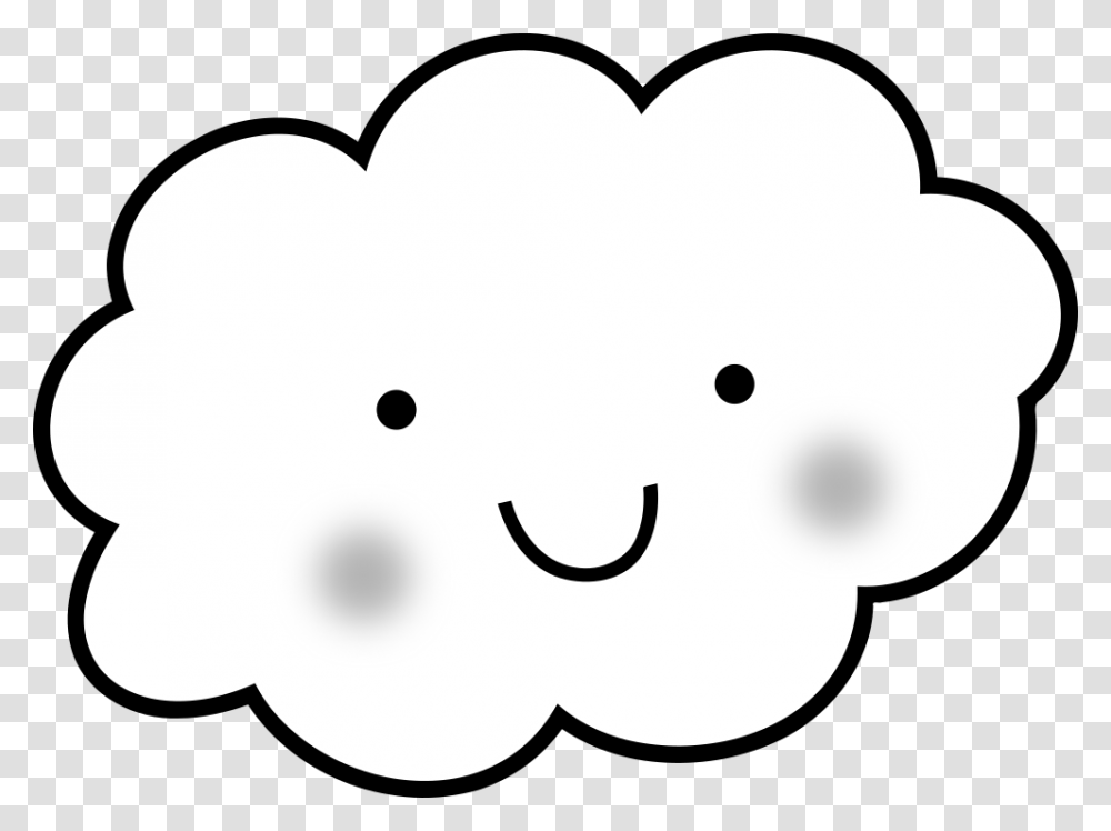 Cloud Clip Art Cute, Stencil, Snowman, Nature, White Transparent Png
