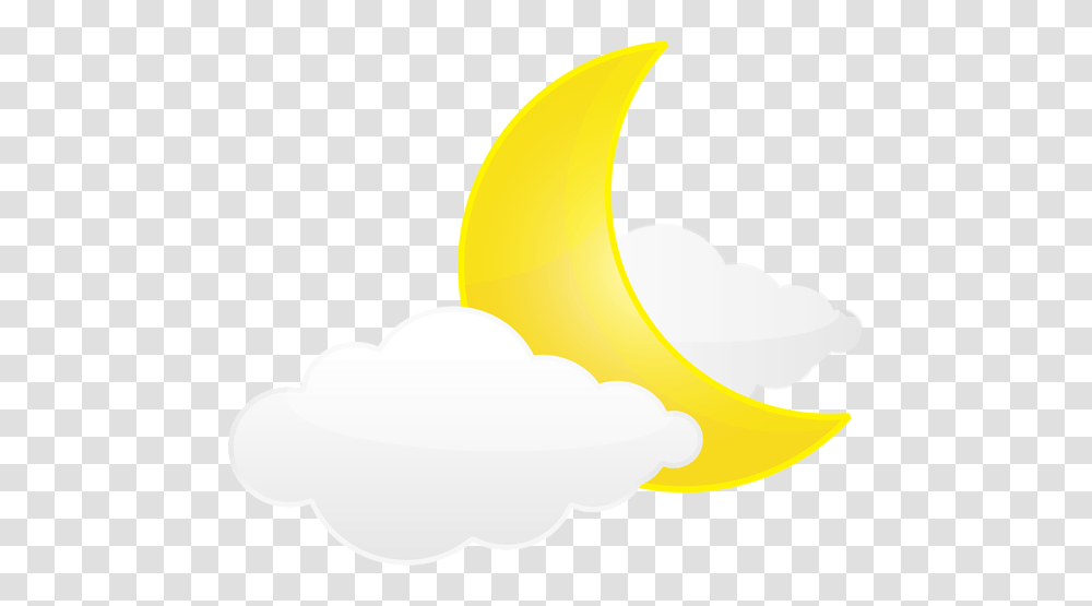 Cloud Clipart 3 Image Moon On Clouds, Banana, Fruit, Plant, Food Transparent Png