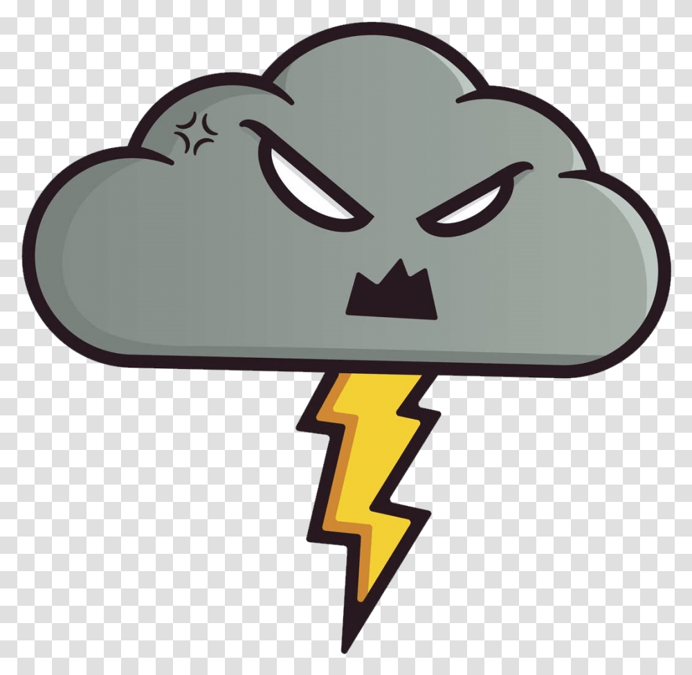 Cloud Clipart Free Download Cloud With Lightning Cartoon, Sport, Clothing, Text, Drawing Transparent Png