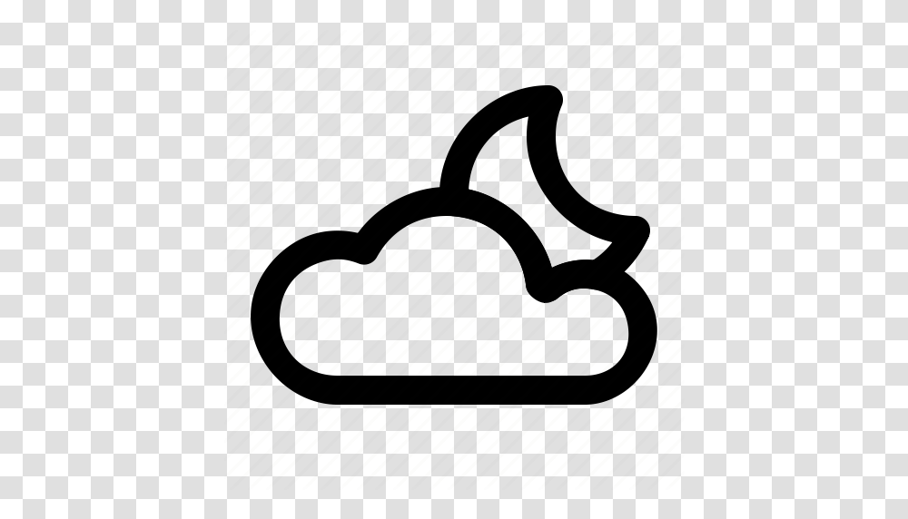 Cloud Cloudy Moon Night Sky Weather Icon, Appliance, Clothes Iron, Piano, Leisure Activities Transparent Png
