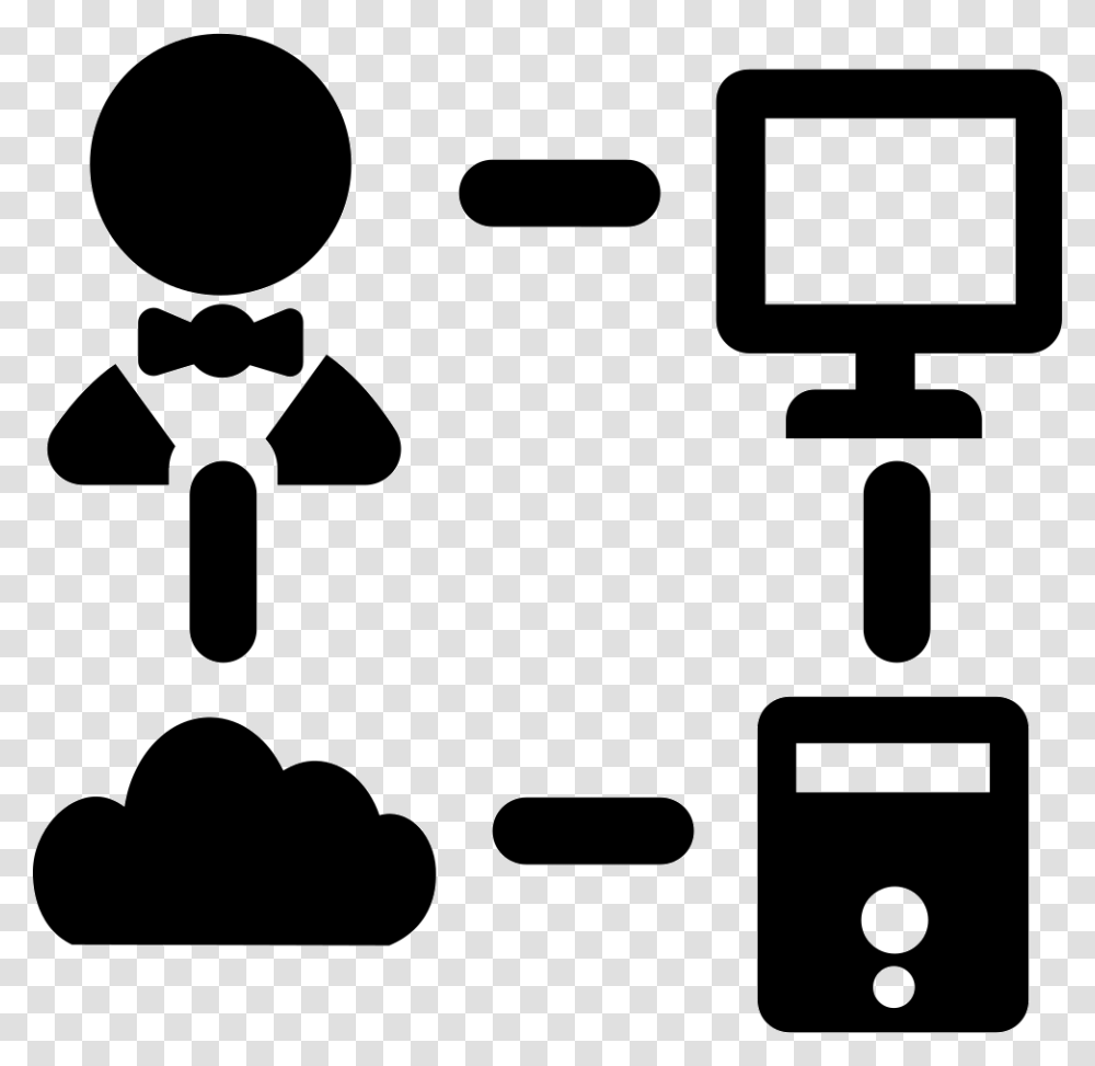 Cloud Computing Available Everywhere Cloud Computing, Stencil, Silhouette, Electronics Transparent Png