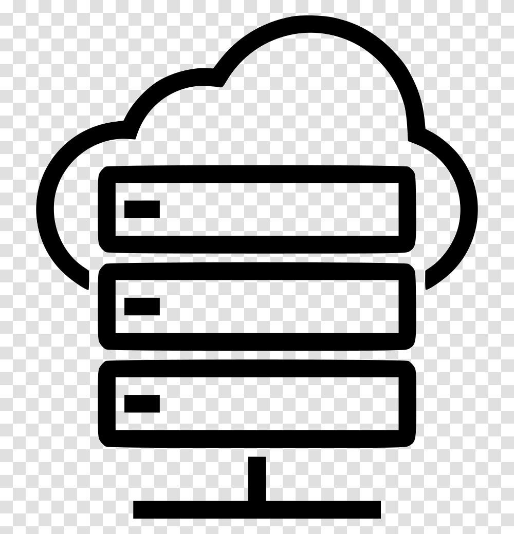 Cloud Computing Comments Cloud Server Icon, Label, Stencil Transparent Png