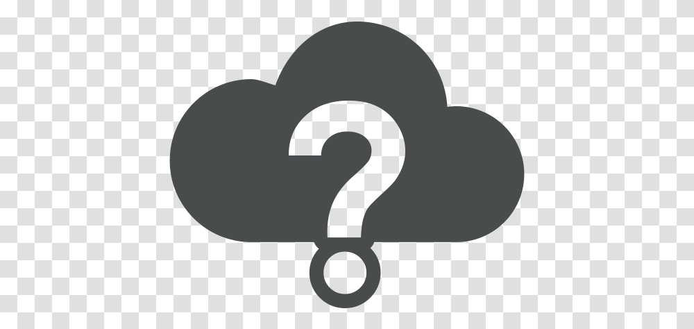 Cloud Computing Help Mark Question Support Icon Question Mark Cloud Icon, Text, Stencil, Number, Symbol Transparent Png