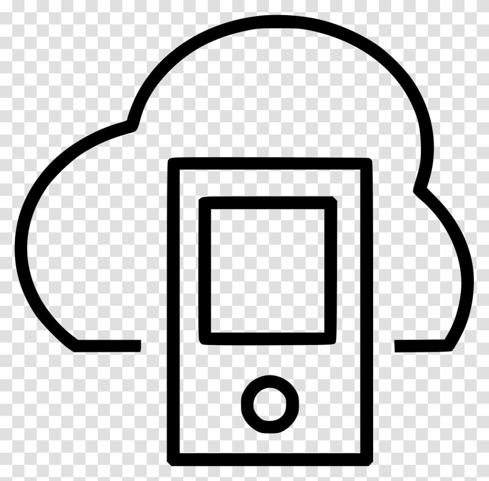 Cloud Computing I Mobile Phone Line Art, Electronics, Gas Pump, Machine Transparent Png