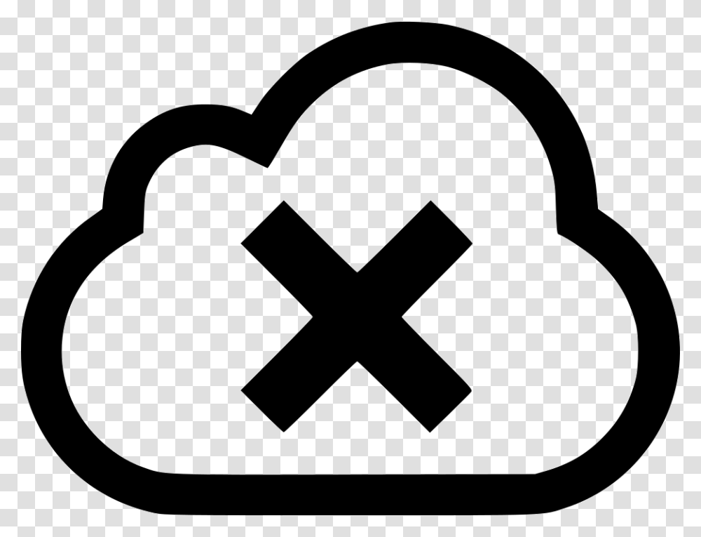 Cloud Delete, Stencil, Heart, Logo Transparent Png
