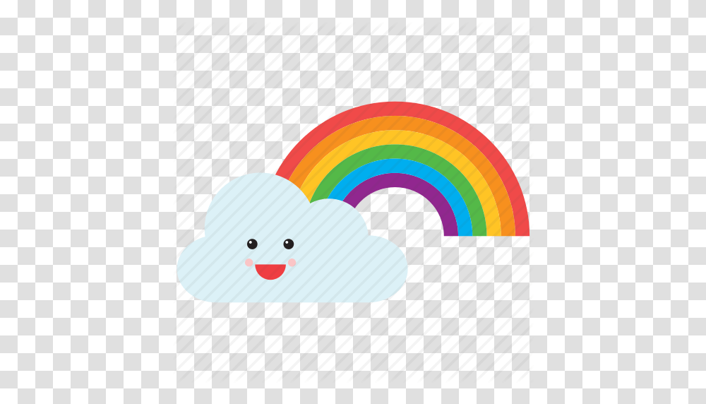 Cloud Emoji Emoticon Face Rainbow Smiley Weather Icon, Nature, Outdoors Transparent Png