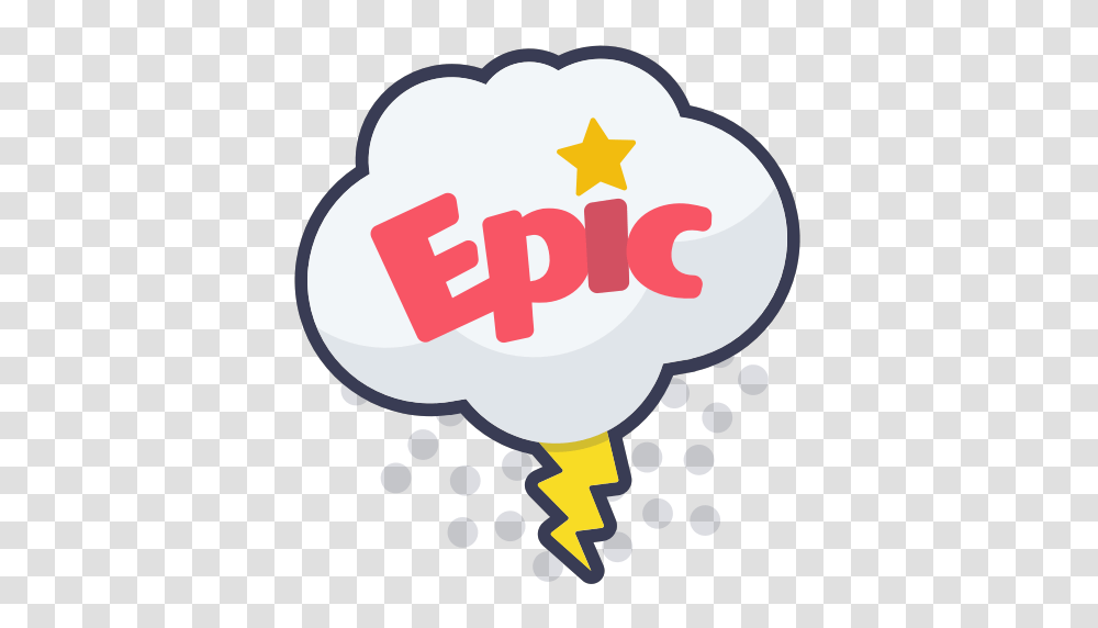 Cloud Epic Layer Photo Sticker Storm Word Icon Transparent Png