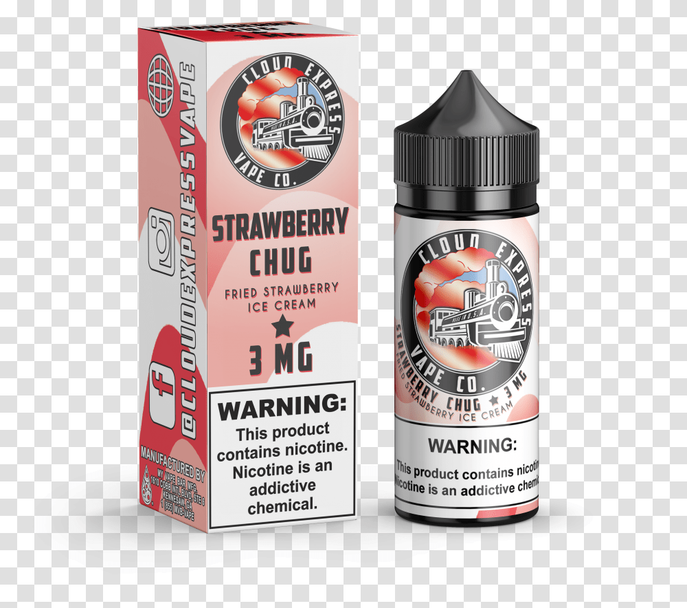 Cloud Express Strawberry Chug 100ml Box Transparent Png