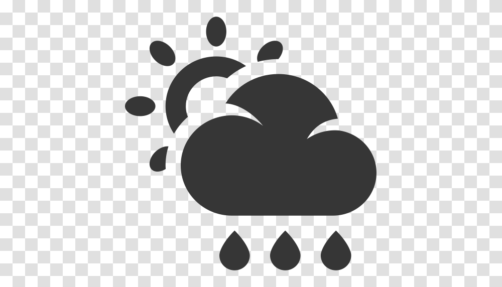 Cloud Forecast Grey Rain Sun Weather Icon, Stencil, Bowl Transparent Png