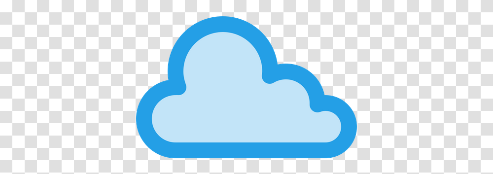 Cloud Icon Of Colored Outline Style Blue Cloud Outline, Outdoors, Nature, Sea, Water Transparent Png