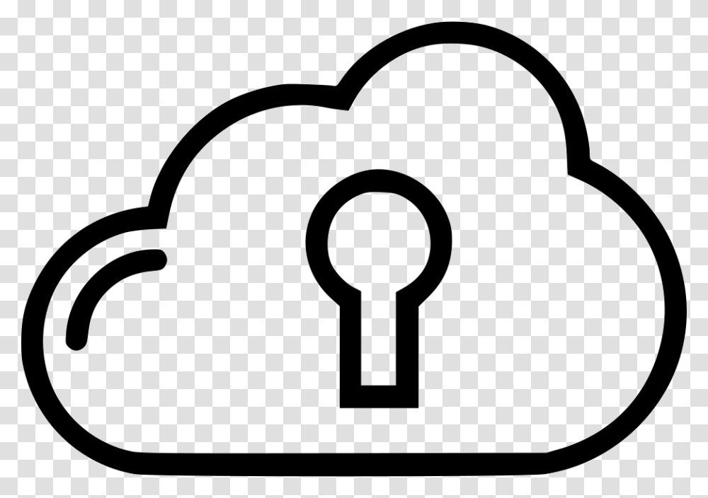 Cloud Key Lock Comments Cloud Key Icon, Stencil Transparent Png