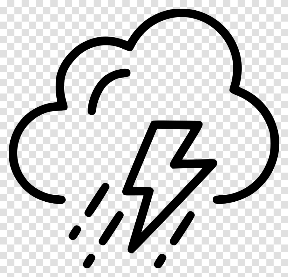 Cloud Lightening Rain Storm Storm Clipart Black And White, Number, Dynamite Transparent Png