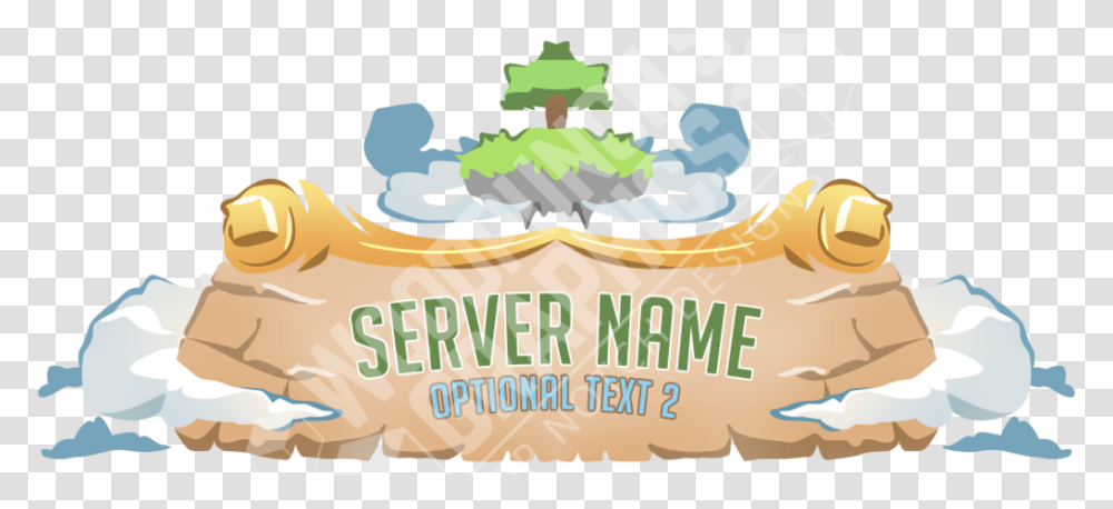 Cloud Minecraft Server Logo, Birthday Cake, Dessert, Food, Cream Transparent Png