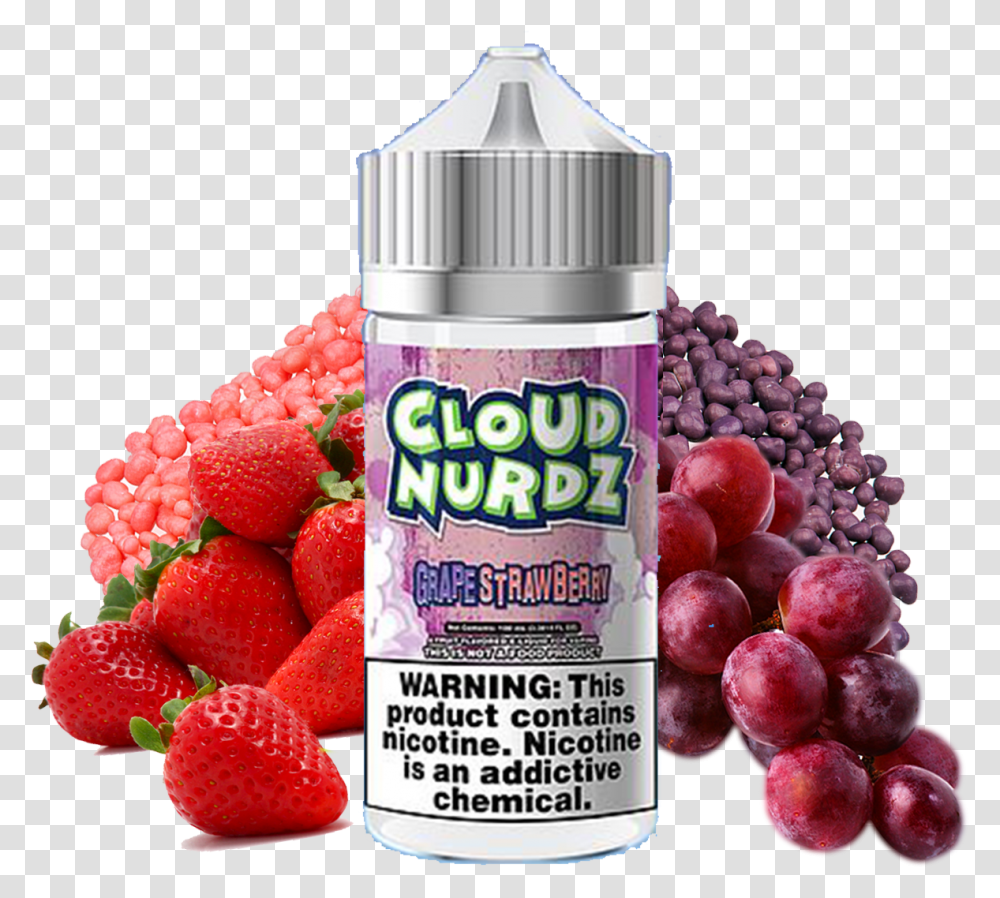 Cloud Nurdz Cloud Nurdz Grape Strawberry 100ml, Plant, Fruit, Food, Bottle Transparent Png
