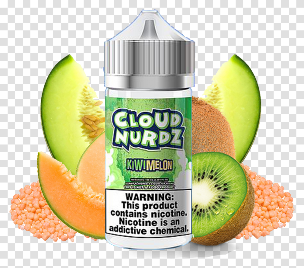 Cloud Nurdz Kiwi Melon 100ml Vape Juice Cloud Nurdz Grape Strawberry 100ml, Plant, Fruit, Food, Citrus Fruit Transparent Png