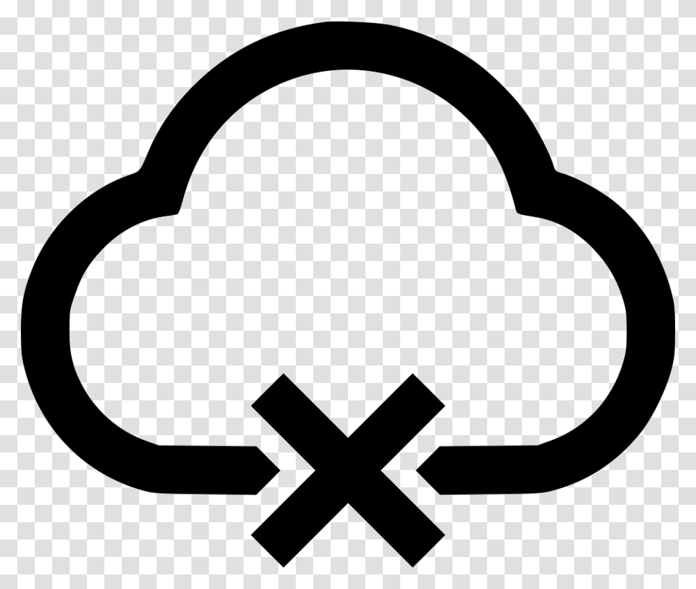Cloud Offline Icon Free Download, Stencil, Logo, Trademark Transparent Png