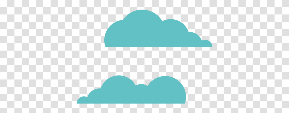 Cloud Pair Two Flat & Svg Vector File Flat Clouds Vector, Symbol, Text, Batman Logo, Label Transparent Png