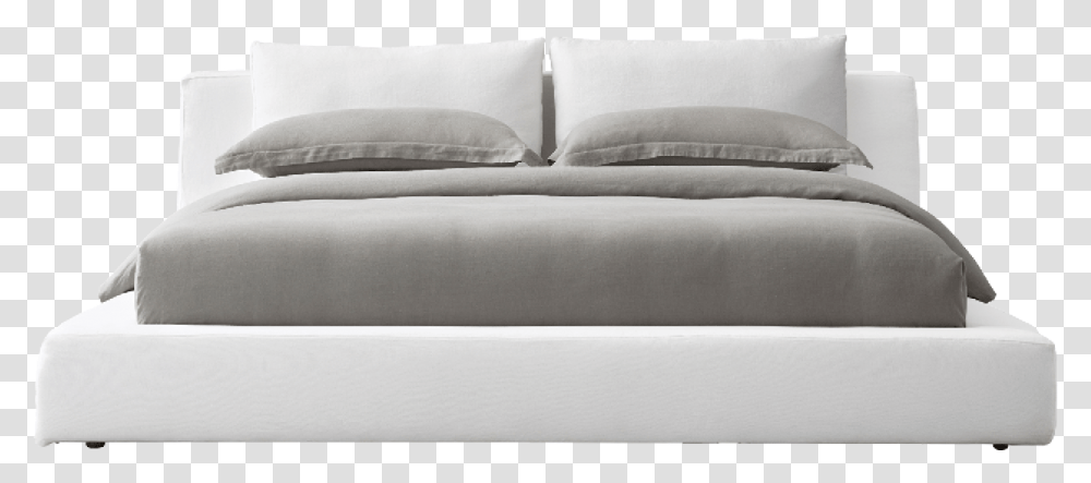 Cloud Platform Slipcovered Bed, Furniture, Home Decor, Linen, Cushion Transparent Png