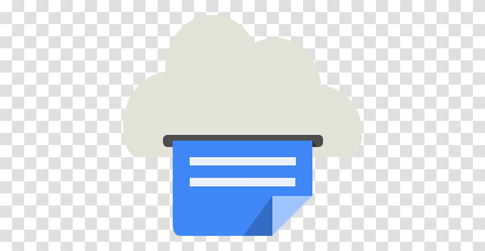 Cloud Print Icon Android Kitkat Vertical, Mailbox, Letterbox, Baseball Cap, Clothing Transparent Png