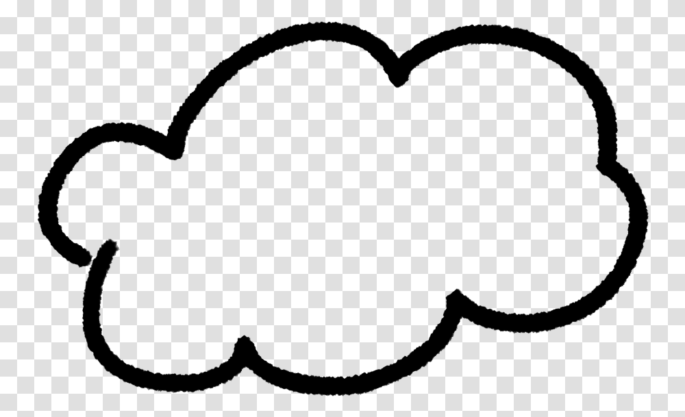 Cloud Puffycloud Doodle Clouddoodle Sketch Bnw Background Cloud Clipart, Gray Transparent Png