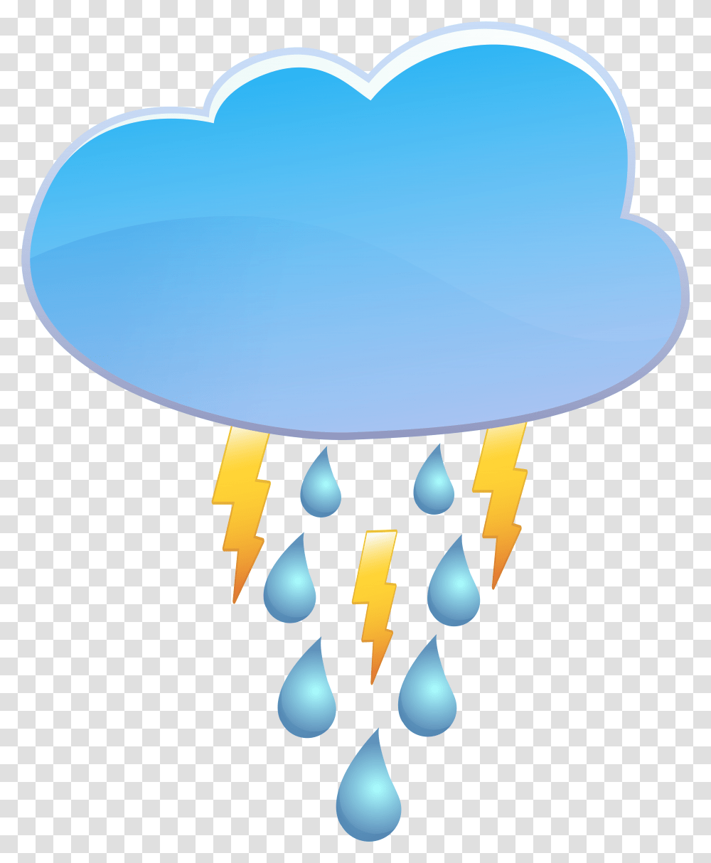 Cloud Rain And Thunder Weather Icon Clip Art, Lamp, Jellyfish, Invertebrate, Sea Life Transparent Png