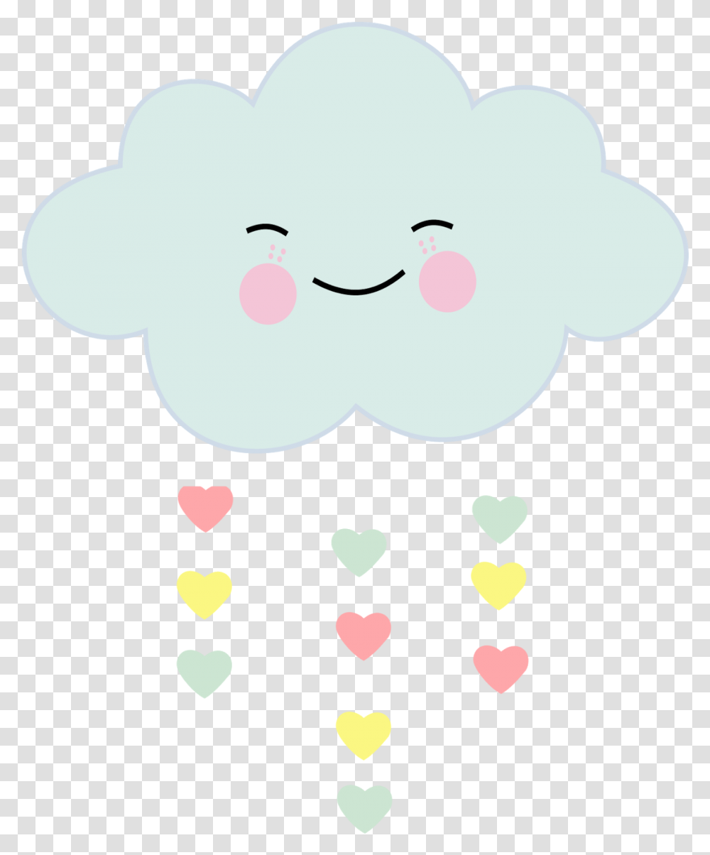 Cloud Raining Hearts, Snowman, Outdoors, Nature, Stencil Transparent Png