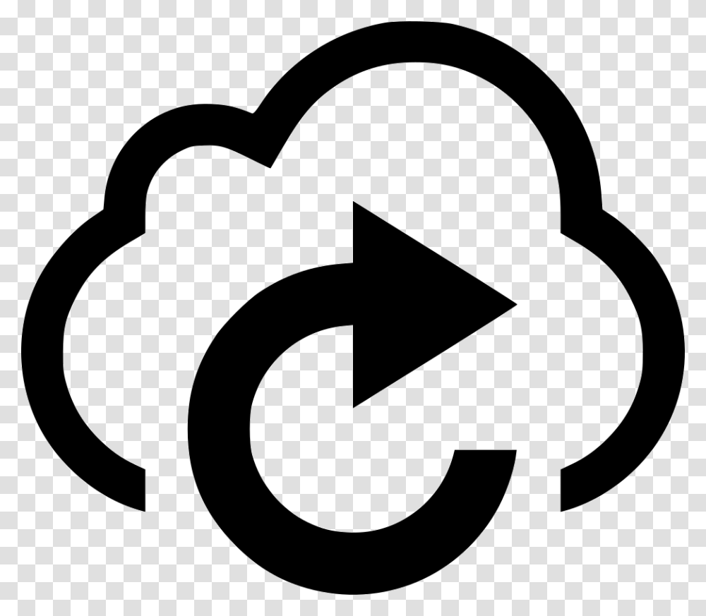 Cloud Reload Refresh Uploading, Logo, Trademark, Recycling Symbol Transparent Png