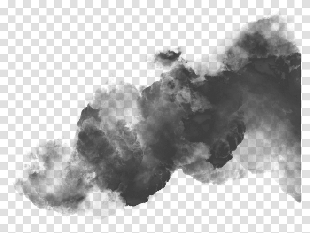 Cloud Right Black Smoke, Silhouette, Nature, Outdoors, Land Transparent Png