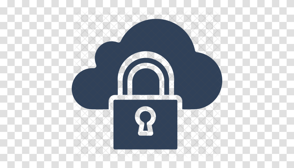 Cloud Security Icon Of Glyph Style Cloud Security Icon, Lock Transparent Png