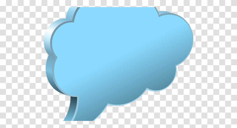 Cloud Server Clipart Clipart Background Speech Bubble Blue, Balloon, Piggy Bank, Cushion Transparent Png